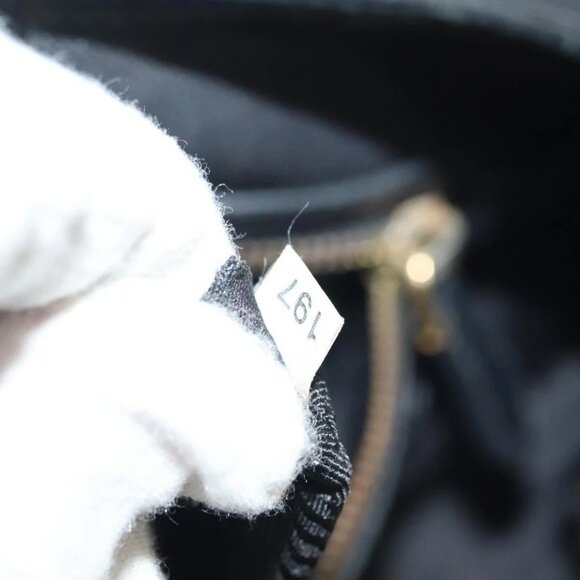 PRADA Tote Bag Canvas Black Gold Auth 138150 - Picture 13 of 14